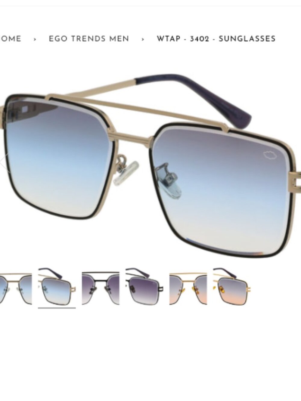 EGO Eyewear Miami Design Blue Lens Sunglasses – Men’s